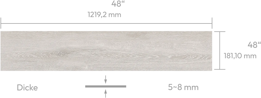 Manhattan Steel — Panel mit Abmessungen