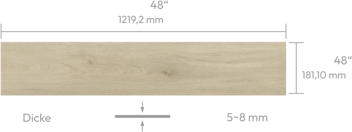 Montana Sand — Panel mit Abmessungen