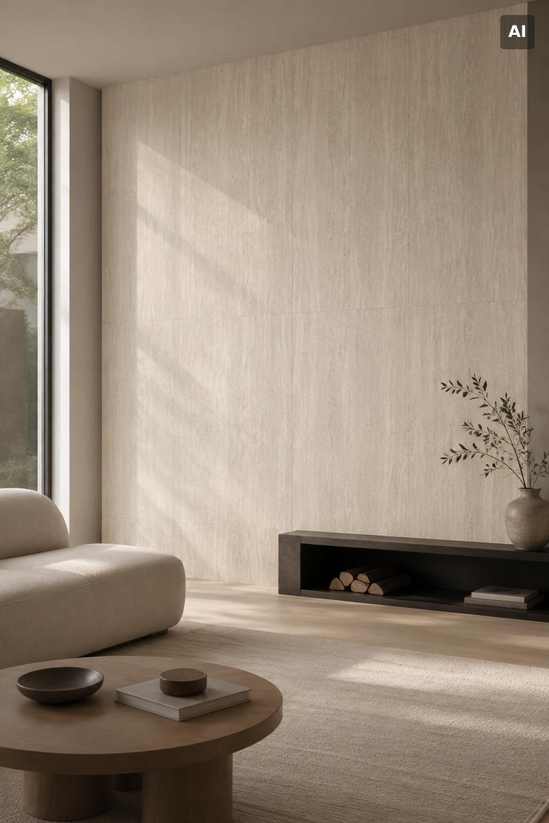 Veneto Travertine SPC-Wandpaneel | Serramo