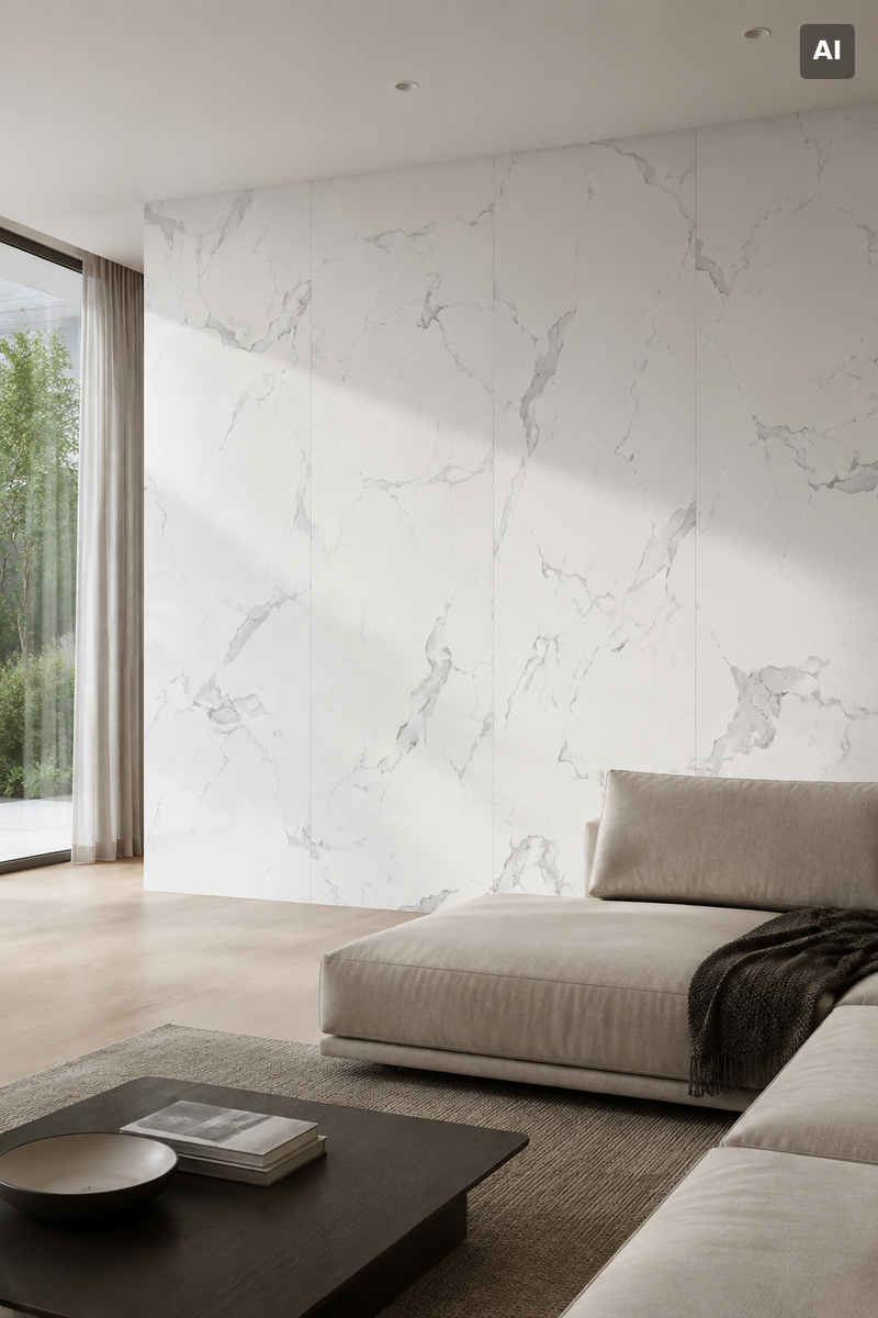 Vittoria White SPC-Wandpaneel | Serramo