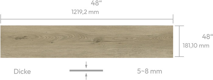 Malibu Grey Beige — Panel mit Abmessungen
