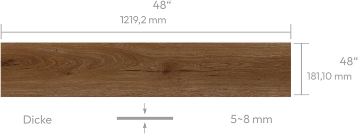 Rusty Natural — Panel mit Abmessungen